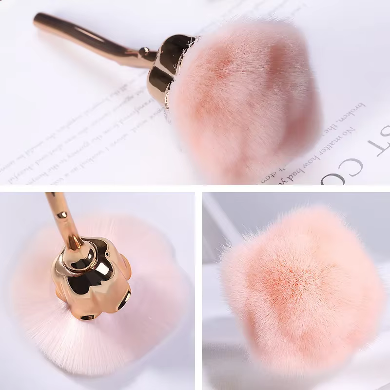 Brosse pour Nail Art, fleur Rose, pour enlever la poussière des ongles, acrylique, Gel UV, vernis, p