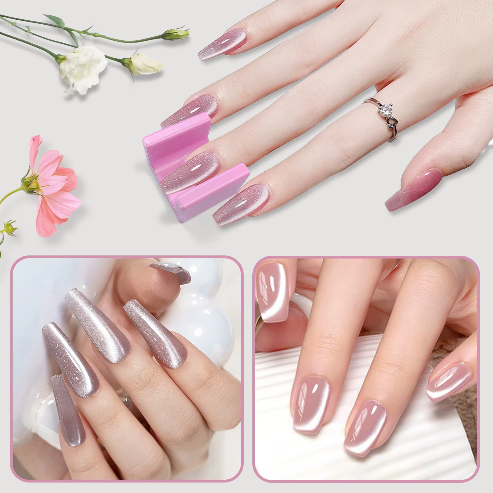 Outil magnétique pour effet œil de chat, bâtonnet magnétique pour nail art, pour gel œil de chat, ef