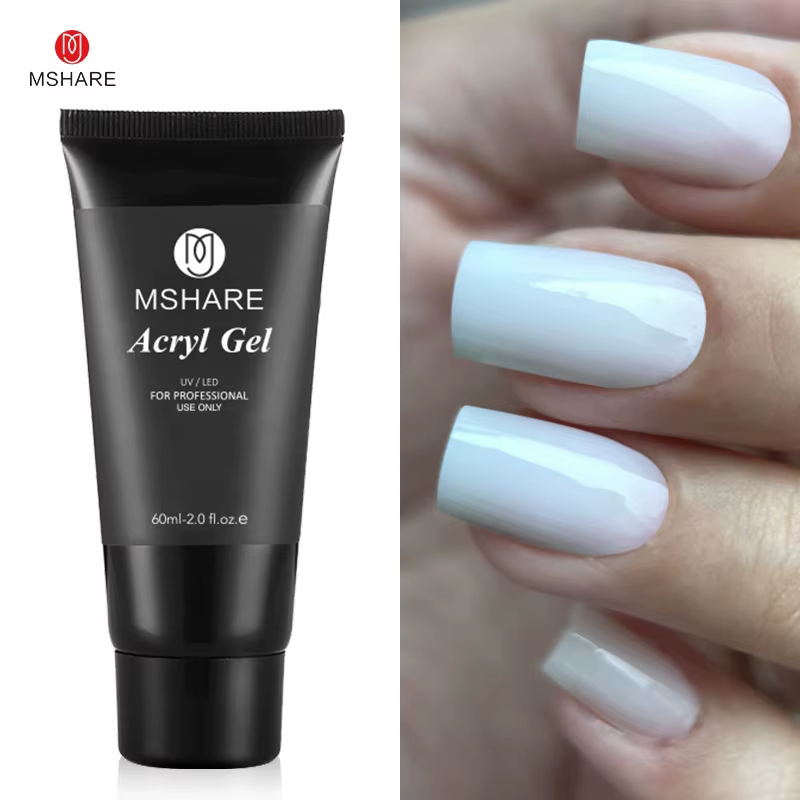 MSHARE Poly ongles Gel acrylique 60ml constructeur UV Led Acrylgel ongles Extensions acrylique rose