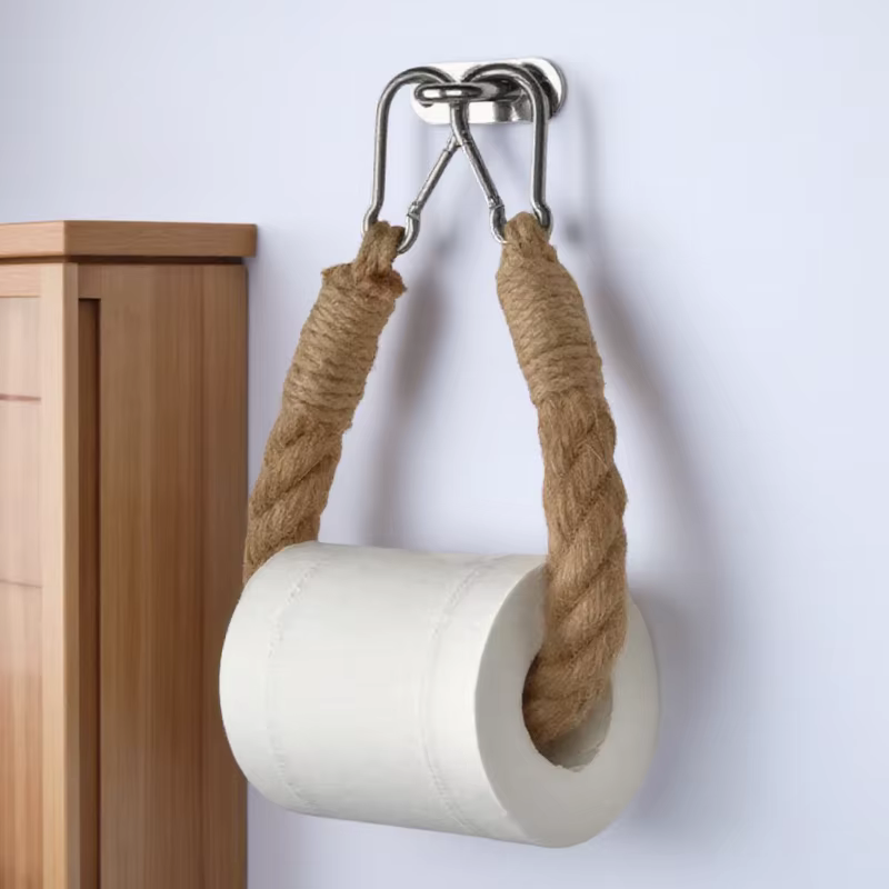 Lanière pour serviettes de salle de bain, Style hôtel Vintage, porte-papier hygiénique, décor Vintag