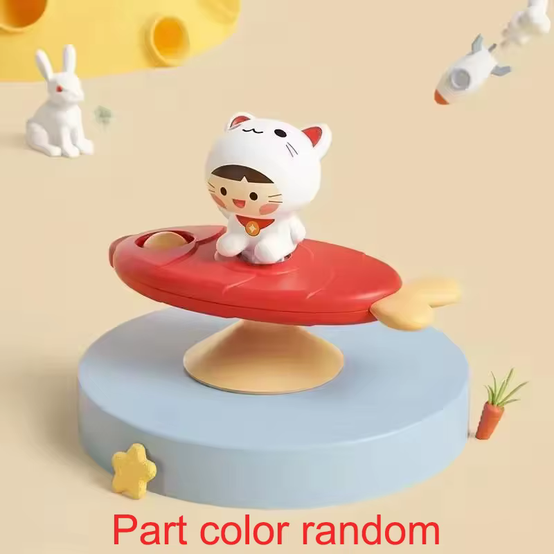 Jouet apaisant pour bébé, avion de dessin animé, artefact de bain pour bébé, ventouse amusante, Spin