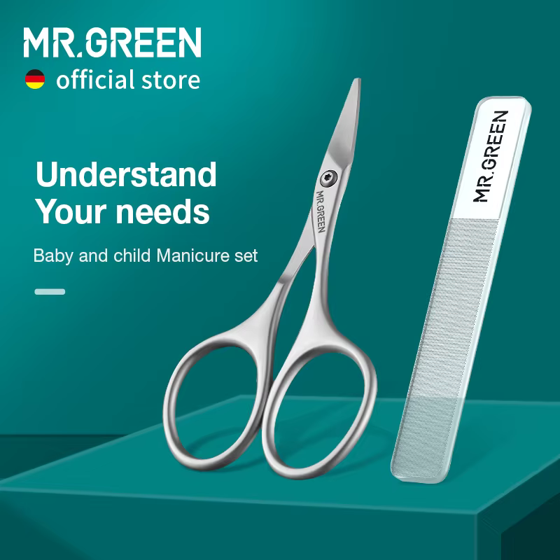 MR.GREEN-Ciseaux à ongles de sécurité pour bébé, coupe-ongles, coupe-ongles, lime à ongles, outil de