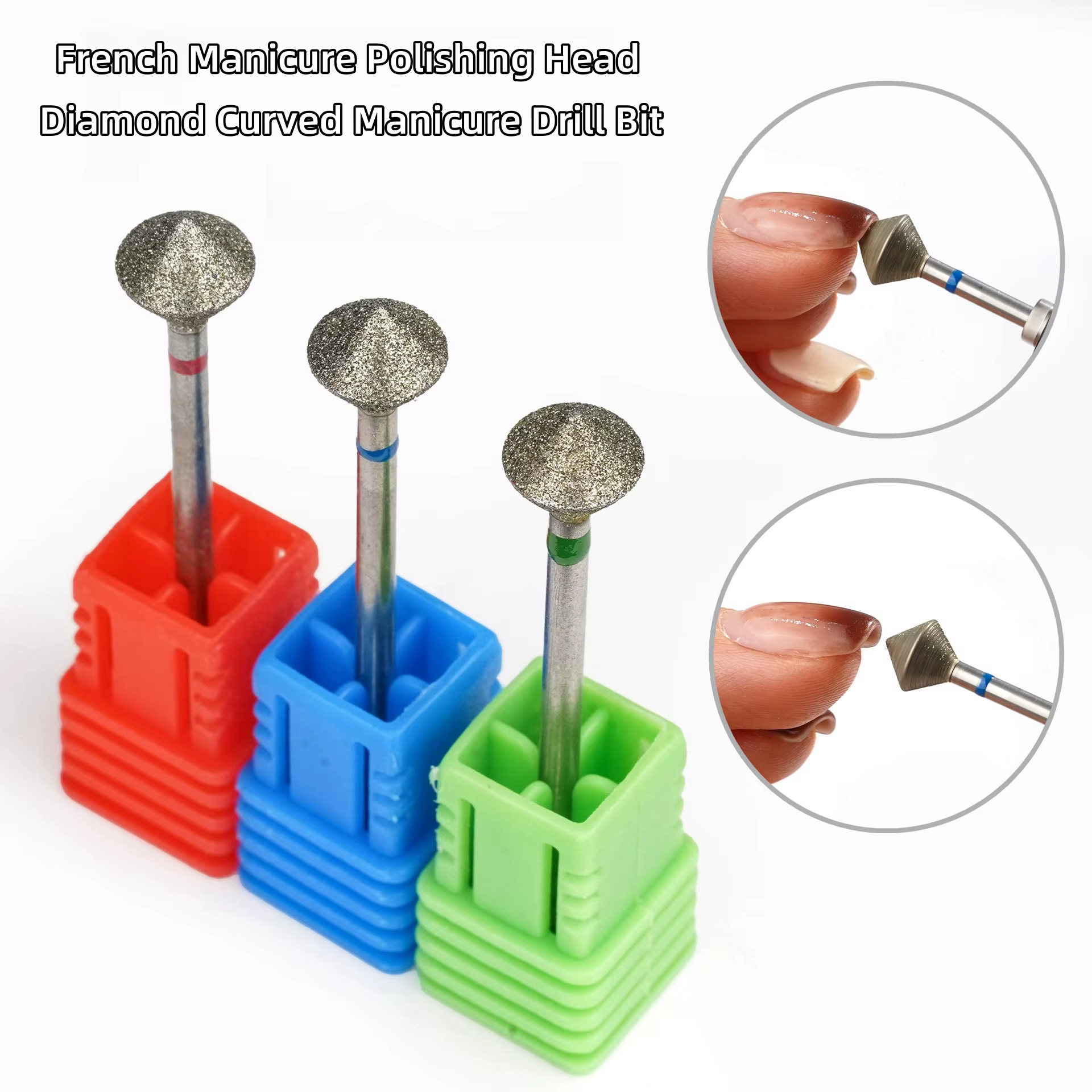 1 pièces nouveau losange diamant foret à ongles tête de polissage des ongles, 3/332 tige losange lim