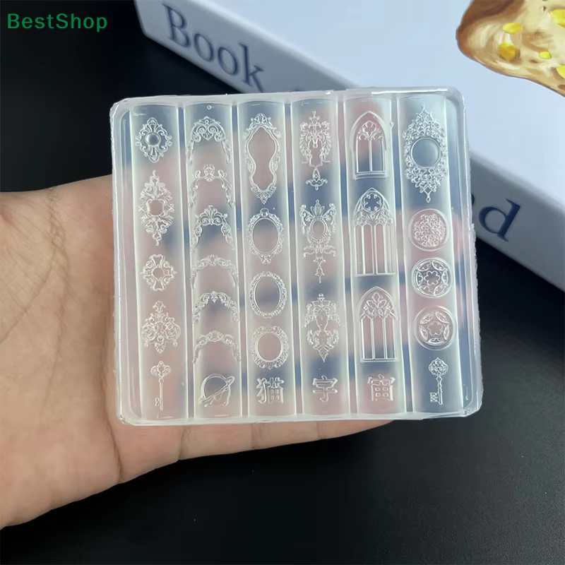 ♥ ♥ ♥ Moule 3D en Silicone pour Nail Art, Style européen, motifs rétro, chandelier, bougie, décor, b
