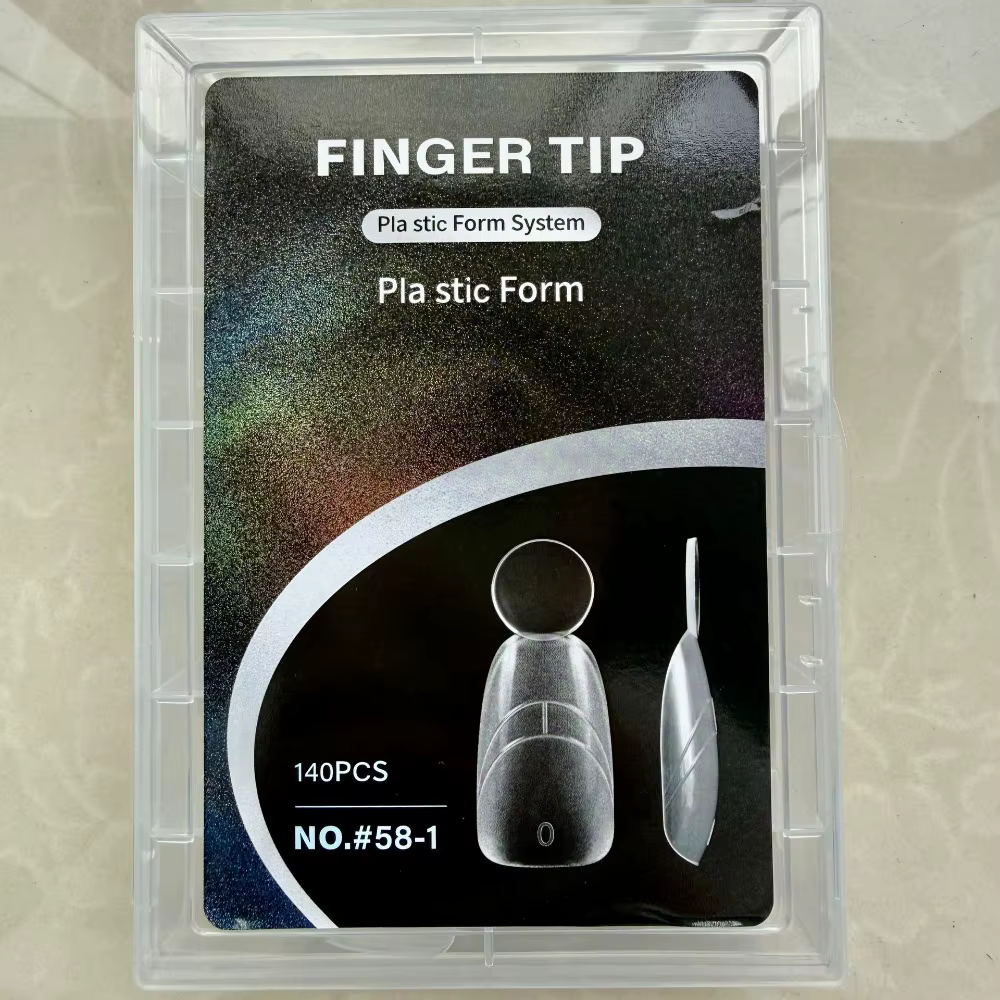 140 pièces de formes à ongles françaises à surface mate, 14 tailles avec ligne française intérieure,