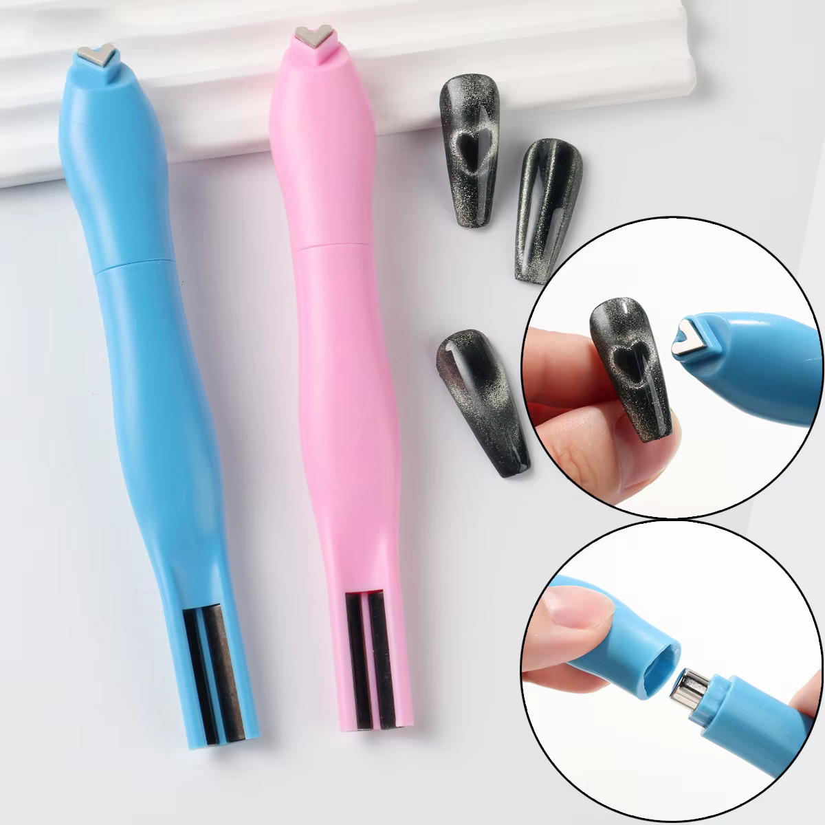 Aimants détachables 3 en 1 pour Nail Art, effet œil de chat, motif serpent, Nail Art français pour b