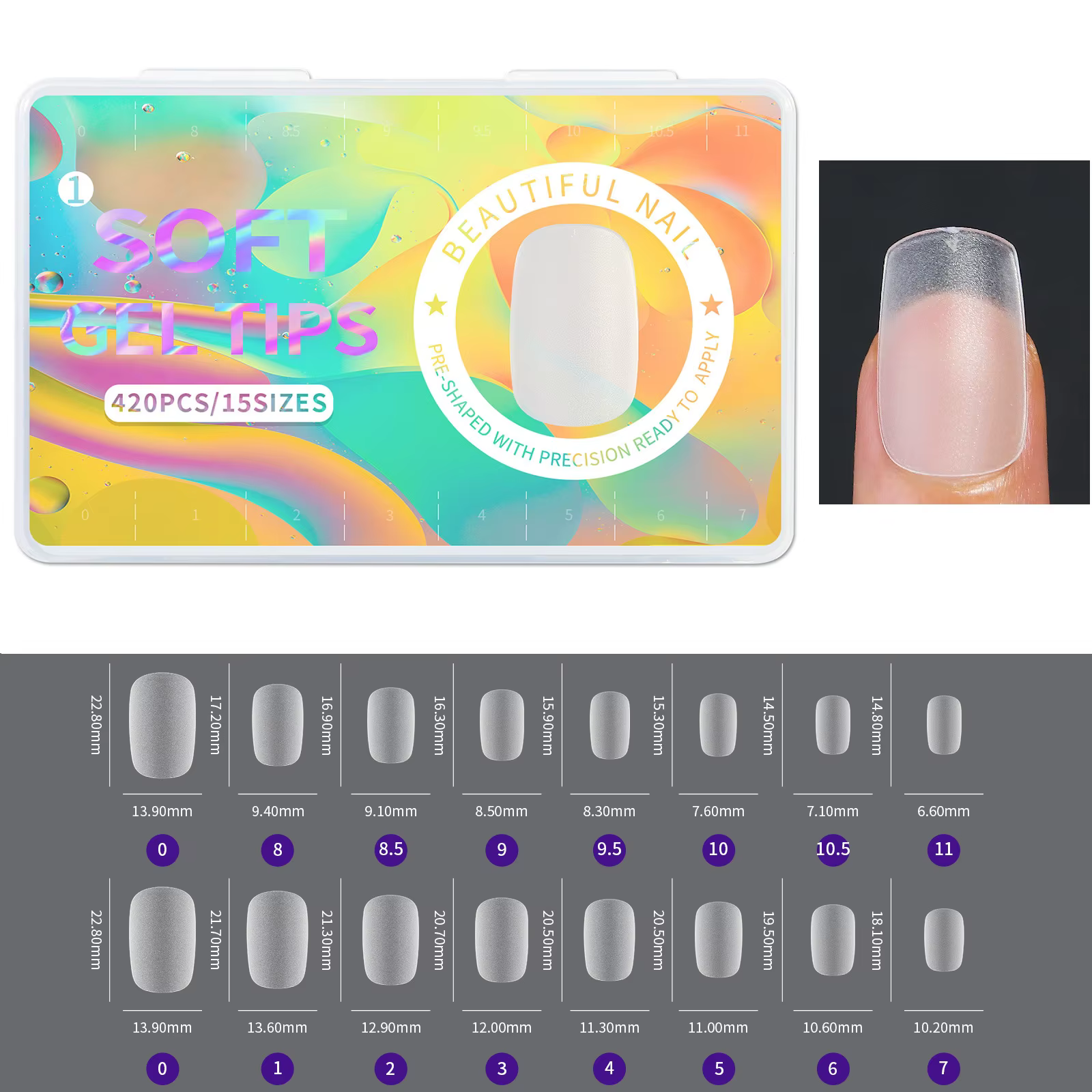 Faux ongles courts en amande mate, à pression, Ultra fins, sans couture, sans limage, en forme de go
