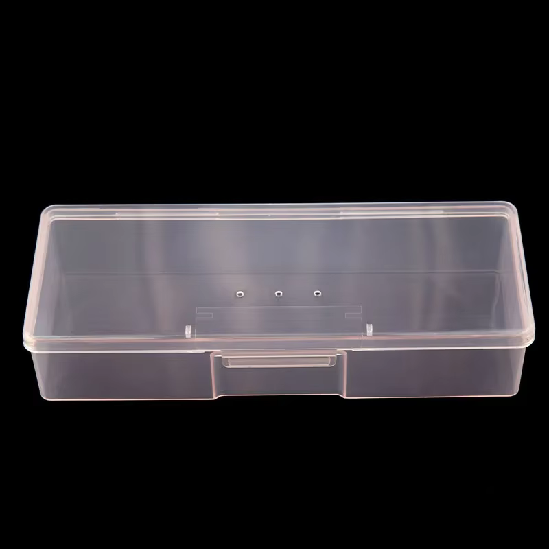 Conteneur de rangement pour Nail Art rose clair, boîte de rangement pour stylos à ongles, brosses et