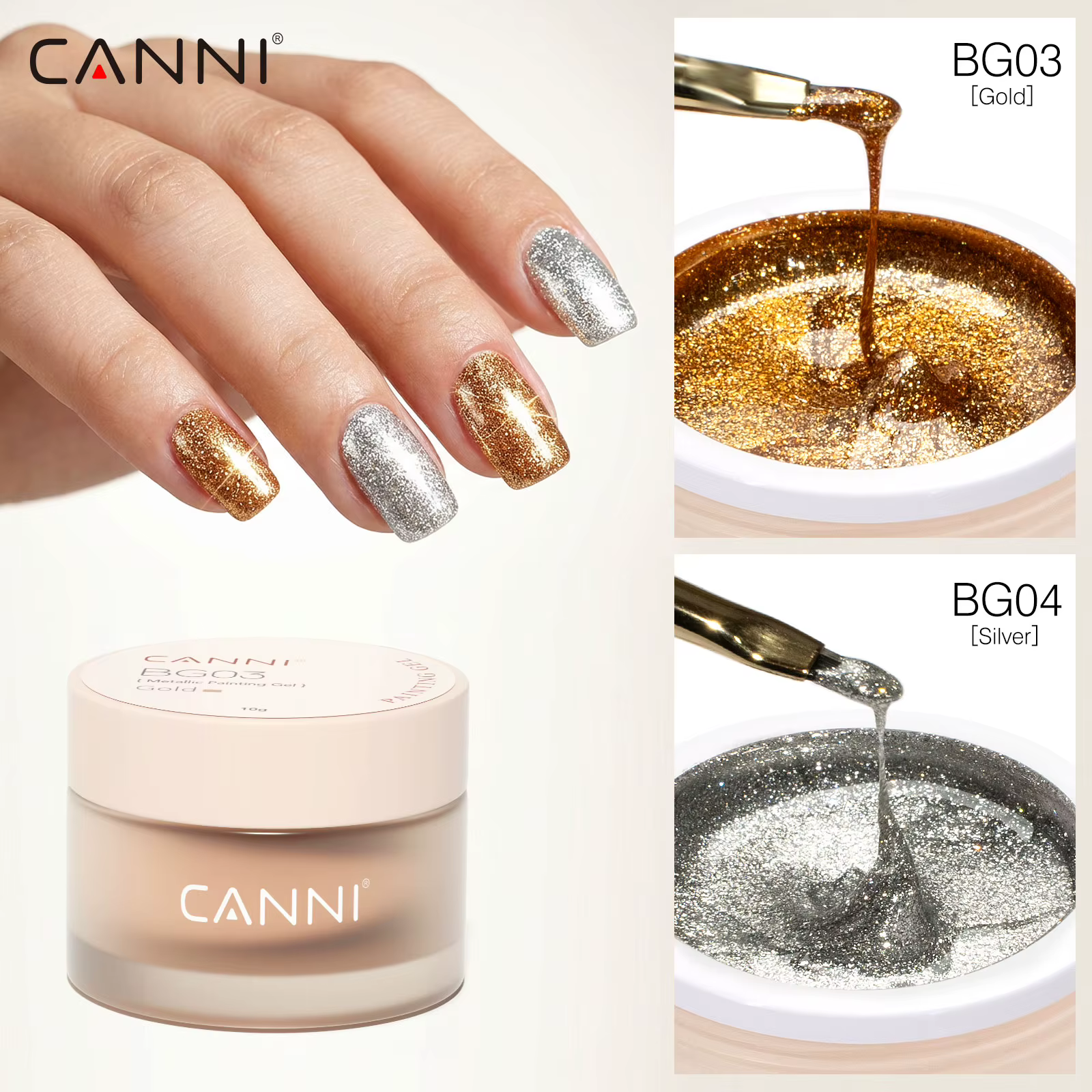 CANNI Gel de modelage 3D PVC sans résidu, Gel sculptant auto-modelant, Gel de peinture pour ongles d