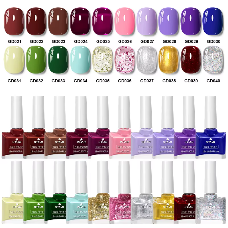 Vernis à ongles à base d'eau, longue durée, séchage rapide, pas besoin de lampe pour guérir les ongl