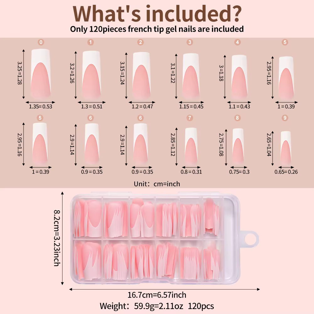 Faux ongles carrés extra longs pour extension d'ongles, couverture complète, gel souple, rose nude, 