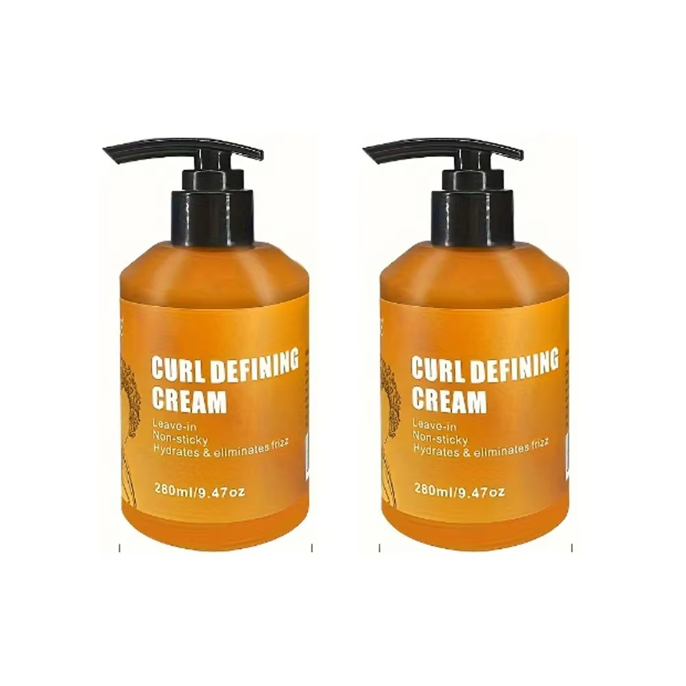 Paquet de 2 crèmes définies GZE CURL pour boucles longue durée sans frisottis – crème bouclée au noi