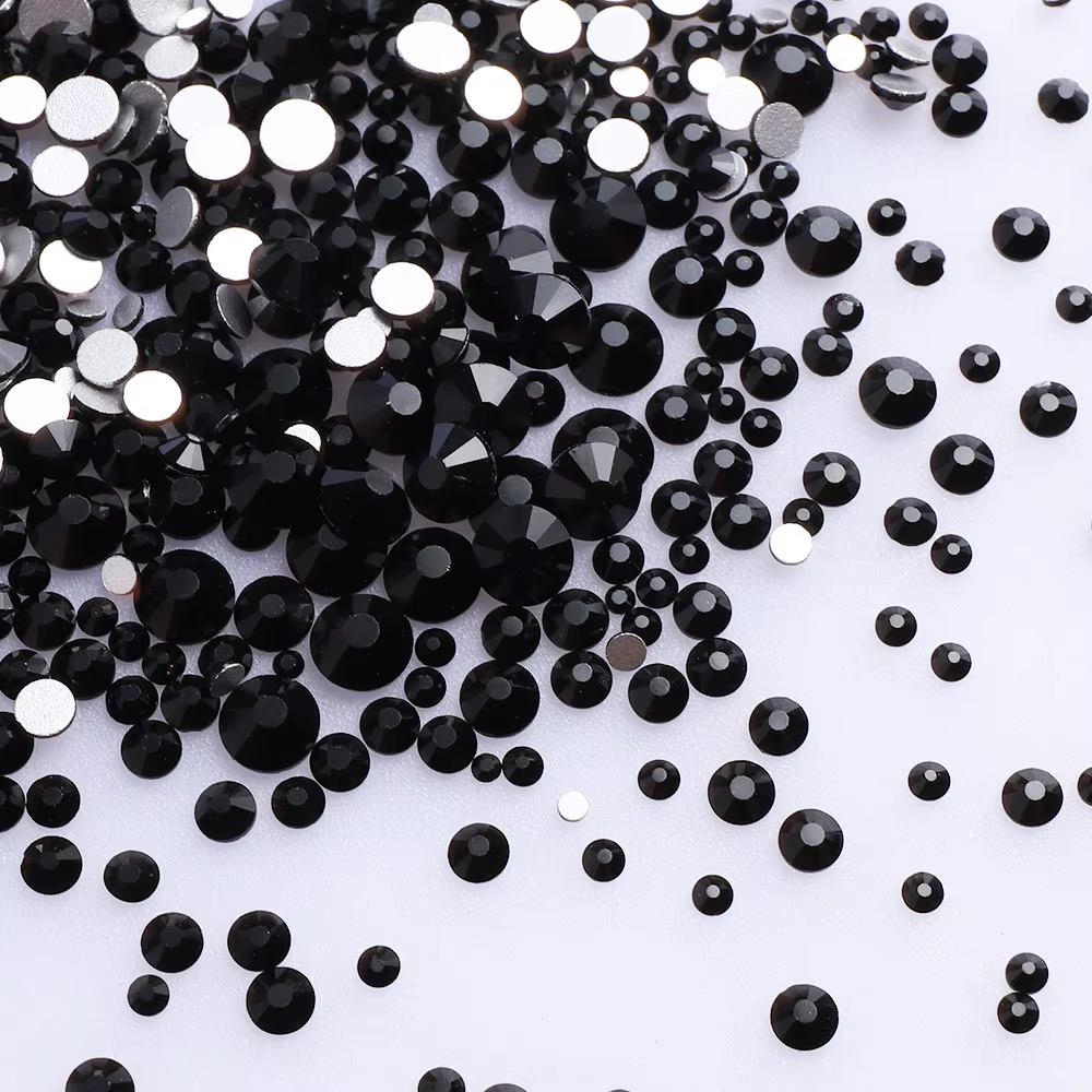 1440 pièces mélange taille verre Flatback strass paillettes cristal AB diamant rond Non correcteur c