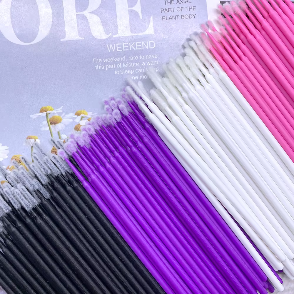 100/400 pièces Micro brosse jetable cils enlevant écouvillon Microbrosse Mascara baguettes applicate