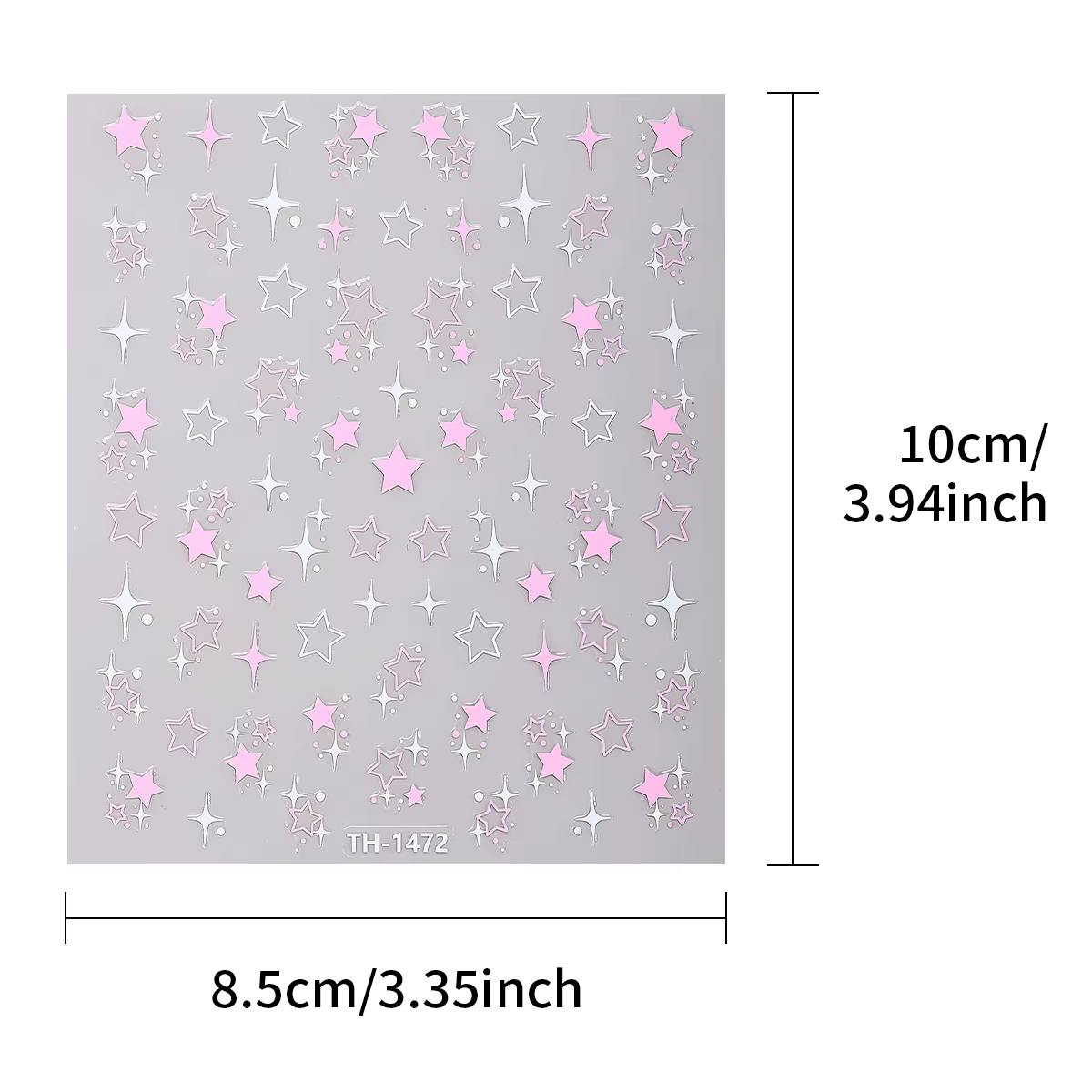 Autocollant étoile 3D noir et blanc pour Nail Art, décalcomanies auto-adhésives pentagramme Y2K, cur