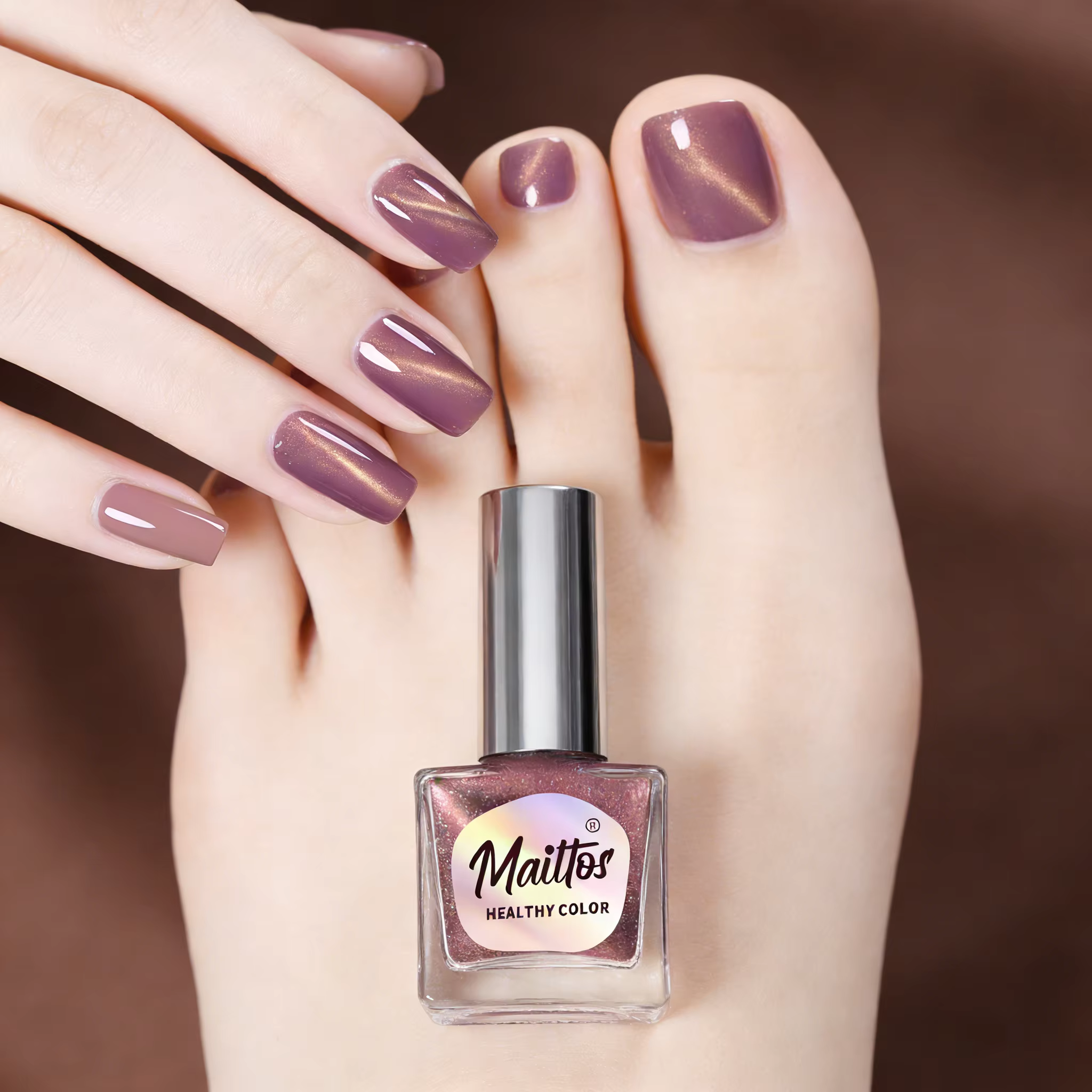 WA505 Viole - Vernis à ongles à base d'eau effet œil de chat 12ml, sans cuisson, inodore, avec aiman