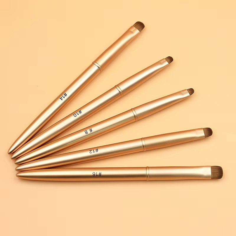 Kolinsky – brosse à ongles française, dessin acrylique, strass, peinture sur Gel, manche en métal do