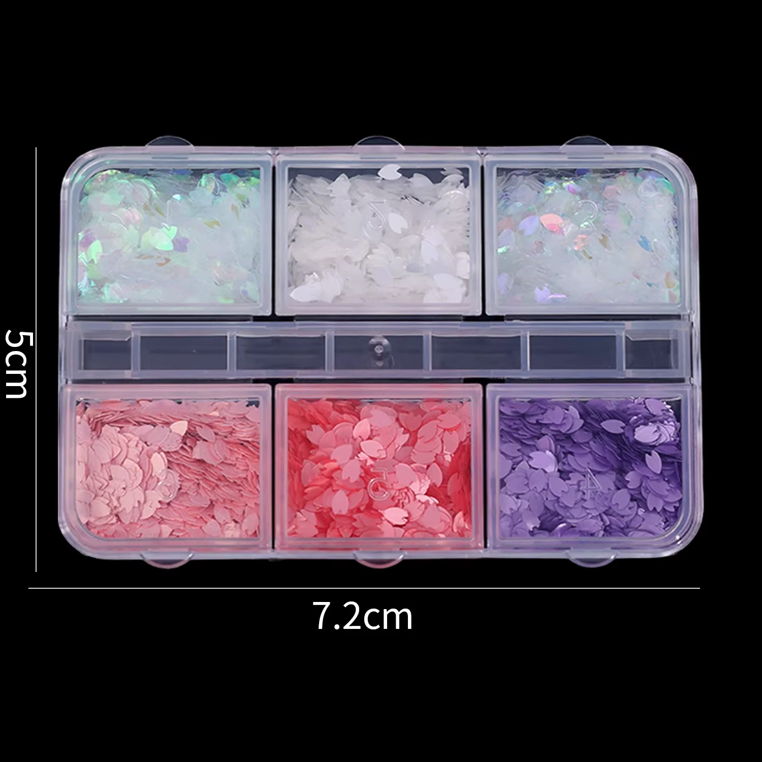 Doux Sakura fleur pétale puce Nail Arts bricolage fleurs colorées paillettes ongles autocollants fab