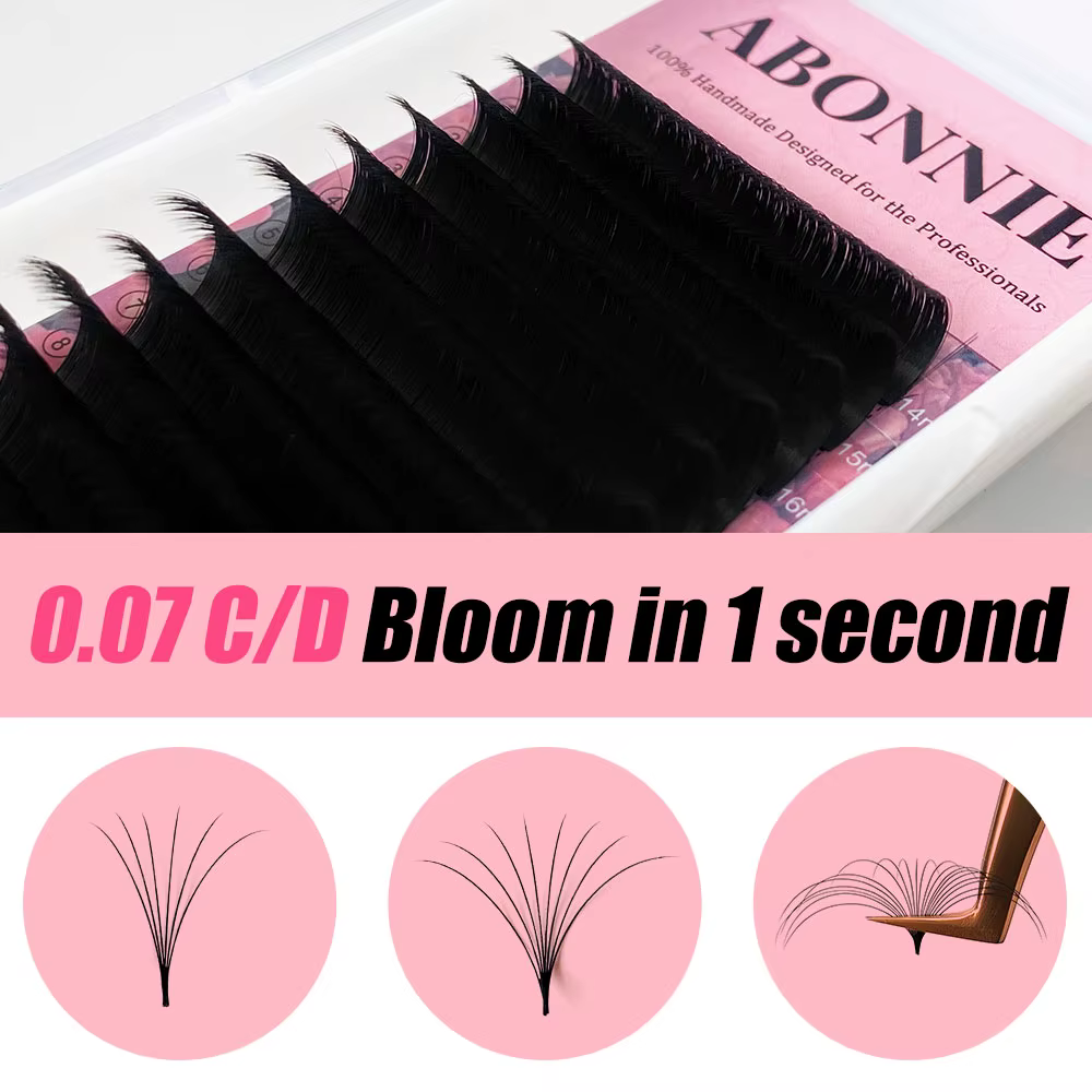 ABONNIE C CC D DD Curl Volume ventilateurs auto-ventilateur Extensions de cils floraison cils 0.03 0