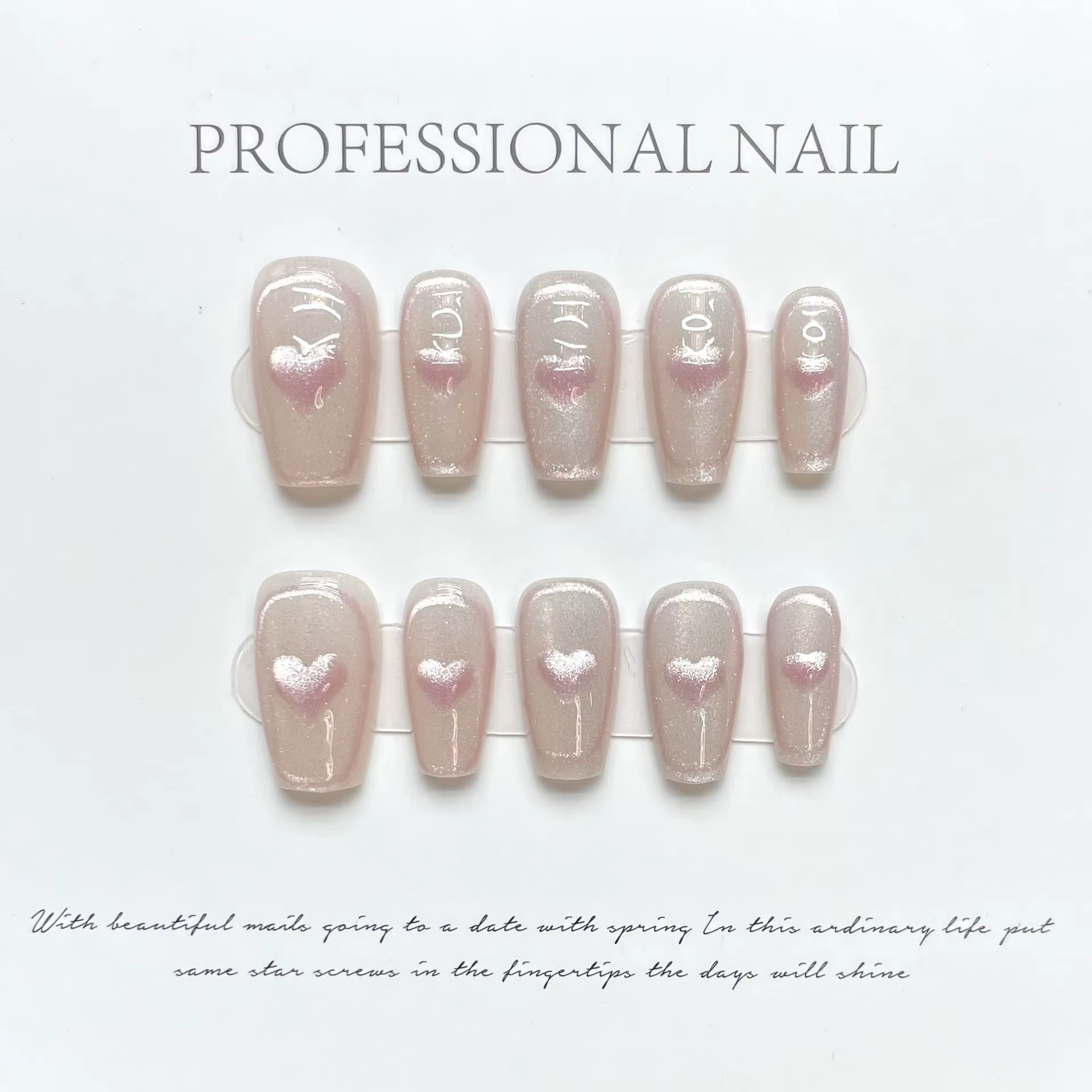Faux ongles à pression faits à la main, noir, rose, Style français, avec motifs de fleurs 3D peints
