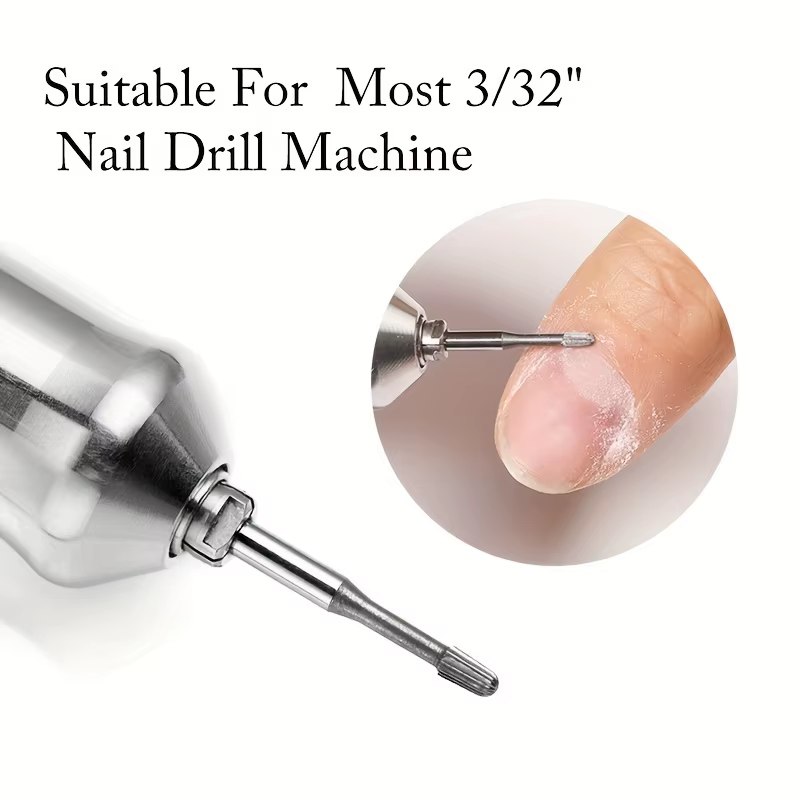 Forets à ongles de sécurité en carbure de tungstène, dissolvant de cuticules 3/32 "pour lime à ongle