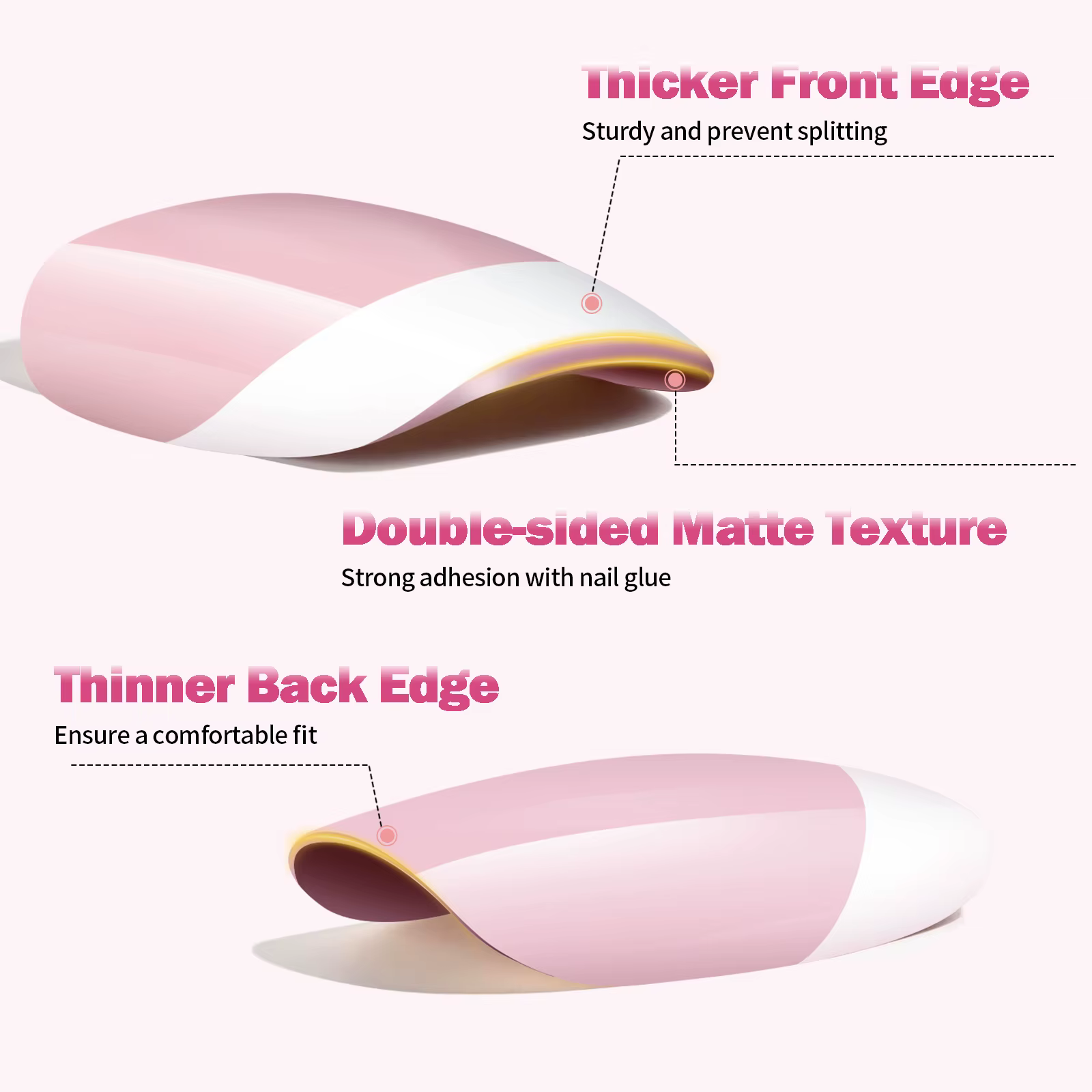 150 pièces cercueil amande Gel doux presse sur les ongles 3 en 1 pointes d'ongle français amovibles