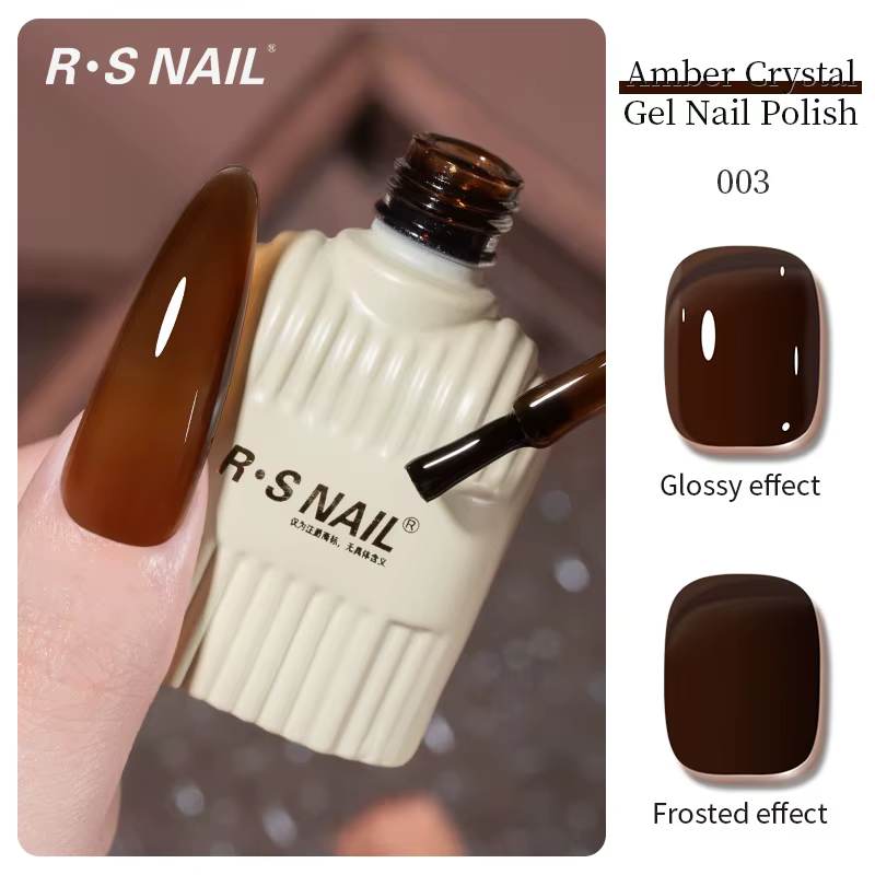RSNAIL 10g gelée ambre Gel vernis à ongles cristal marron Gel à ongles bricolage couleur translucide