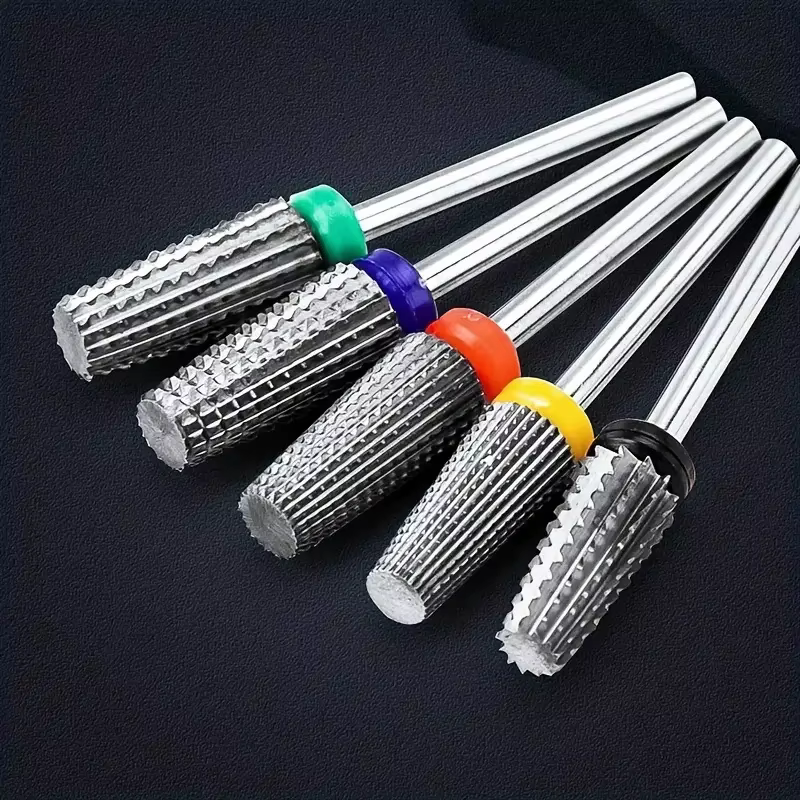 Foret à ongles en céramique 5 en 1, pour perceuse électrique, fraise à tige de 3/32 pouces, retrait