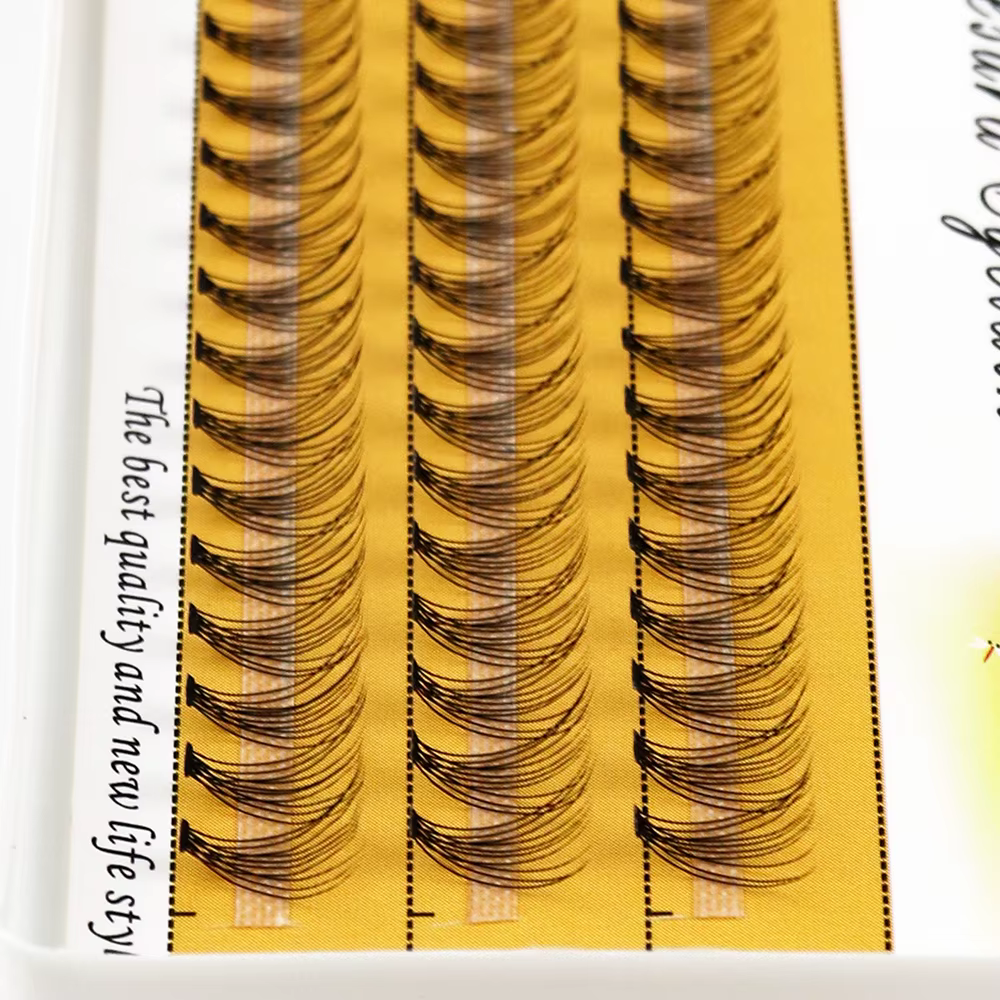 1 boîte/60 paquets de cils de vison naturel 3D russe extension de cils individuelle 10D grappe de ci