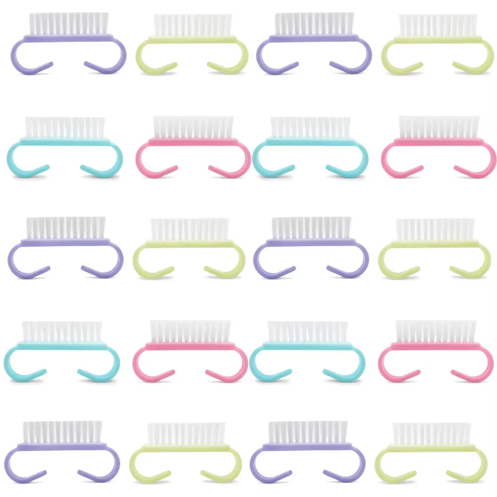 10/20/50/100 pièces poignée Grip Brosse À Ongles GIslande Livres Brosses À Ongles Nettoyant Épurateu