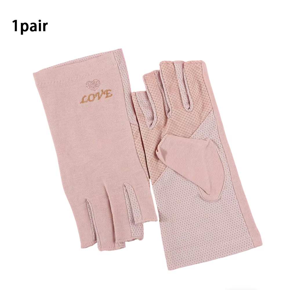 1 Paire de Gants Anti-UV pour Ongles, Gants de Protection UV sans Doigts pour Manucure, Outils d'Art