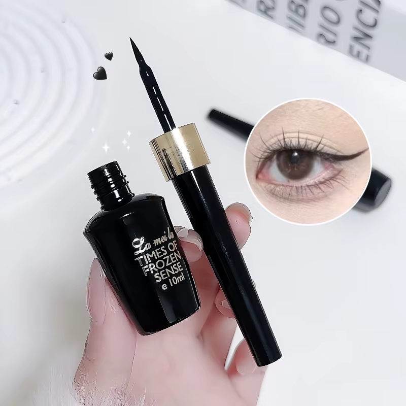 Eyeliner Gel noir longue durée, stylo Eyeliner liquide Ultra-fin à pointe dure et imperméable, outil