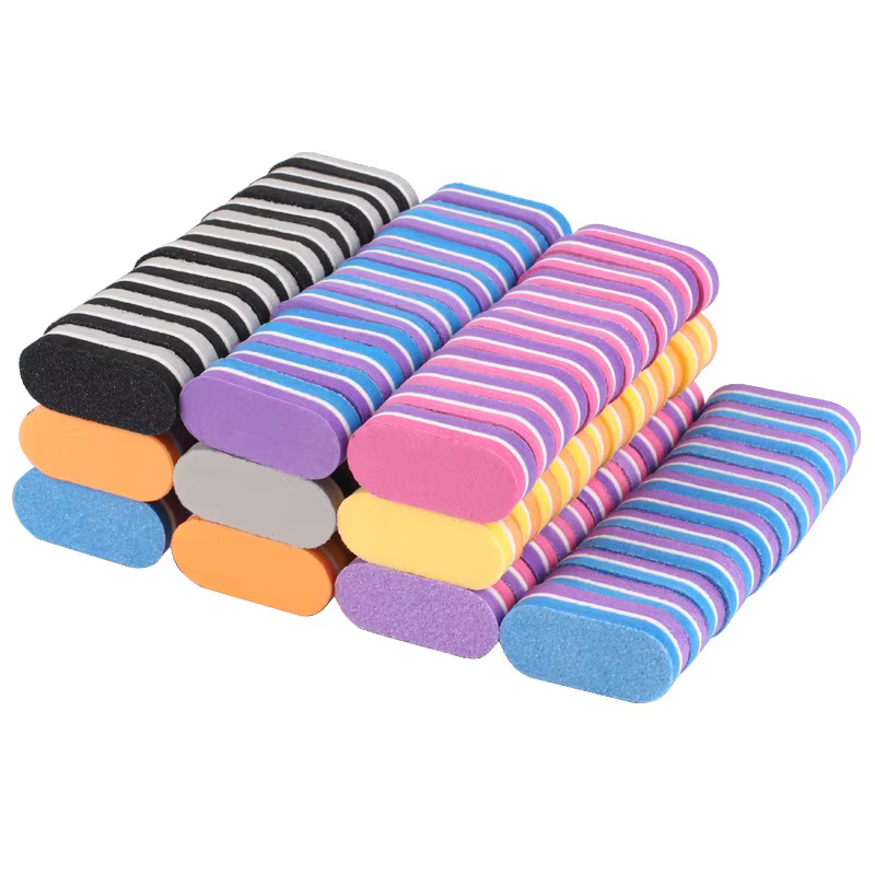 50Pc professionnel Mini ongles Art tampon fichier 100/180 papier de verre manucure conseils soin fic