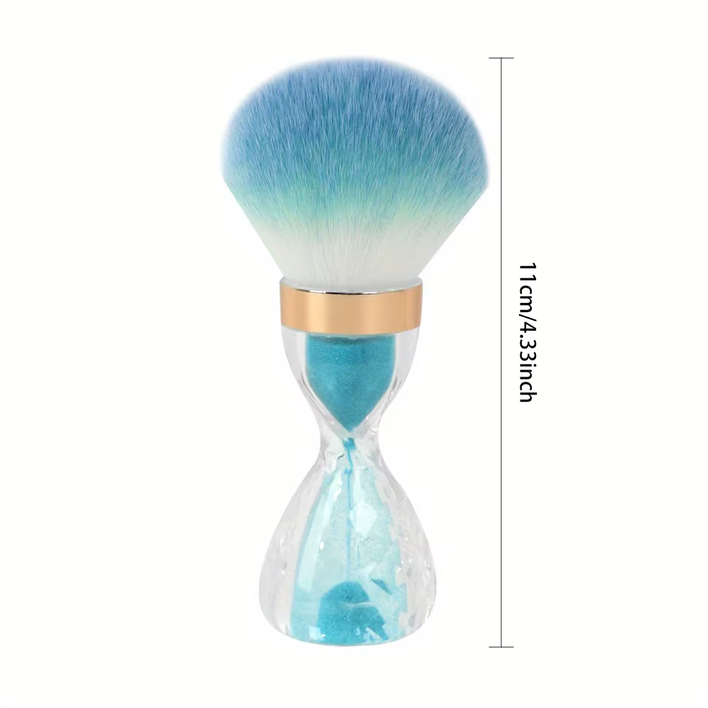 Brosse à poussière pour Nail Art, poignée en sablier, pour enlever la poudre, nettoyage doux, pour m