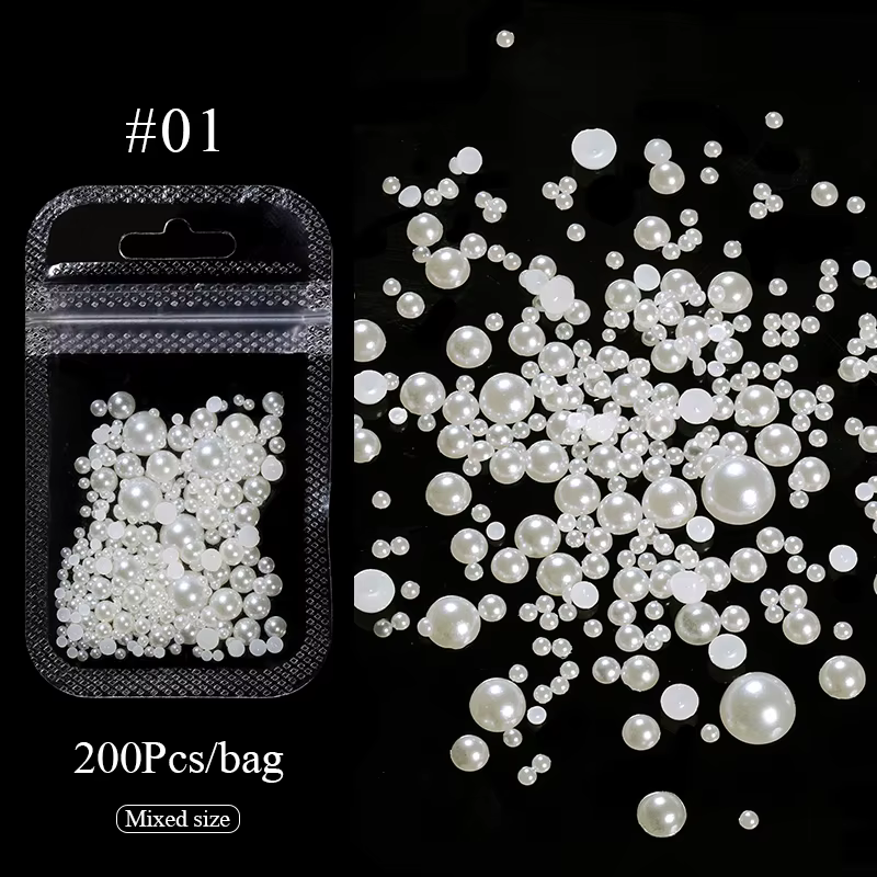 Breloques 3D pour Nail Art, Punk AB, Décoration de Perles pour Ongles, Design Gothique, Dos pio, Ron