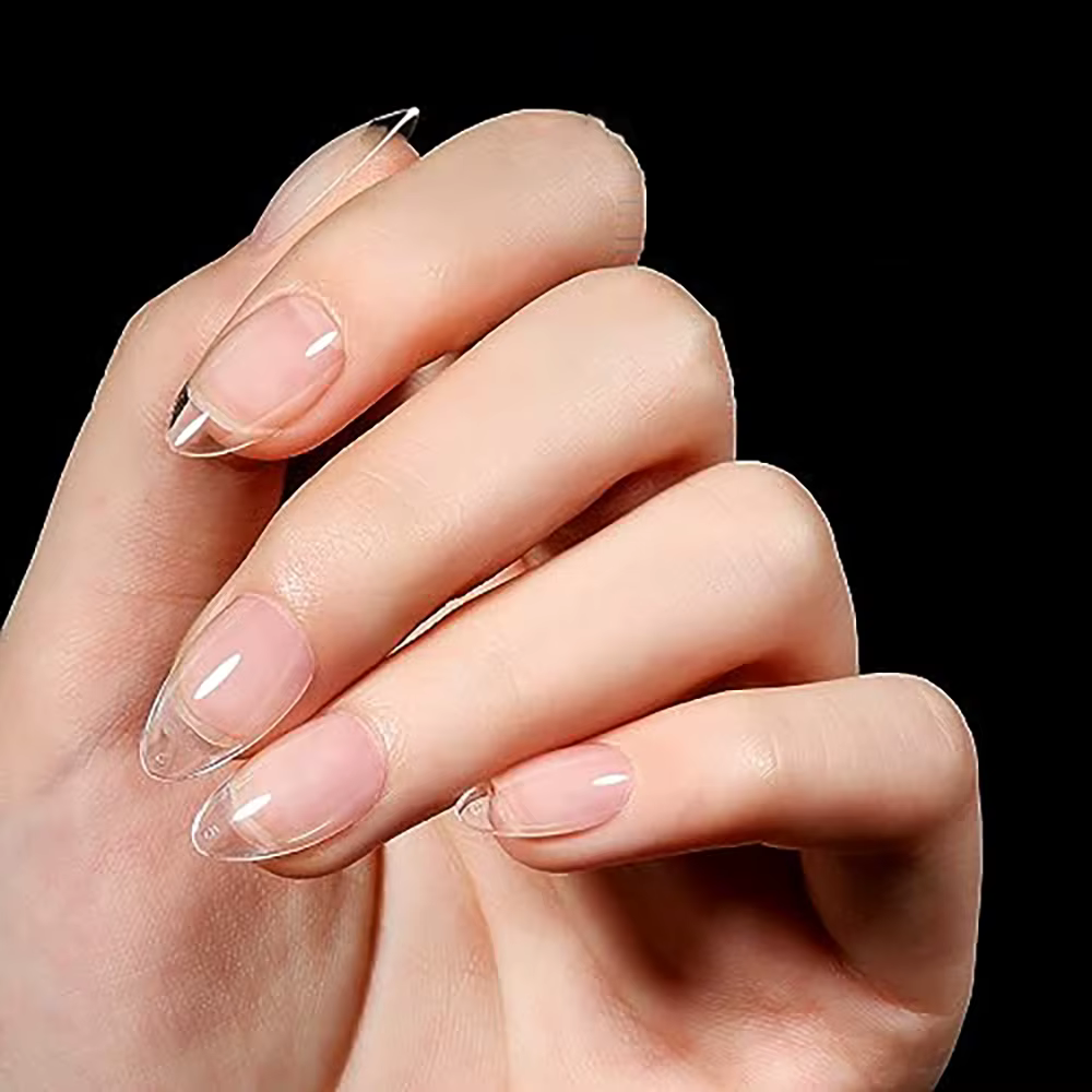 240/330/600 pièces pointes d'ongles en amande ultra-courtes-gel doux, finition demi-matte, press-ons