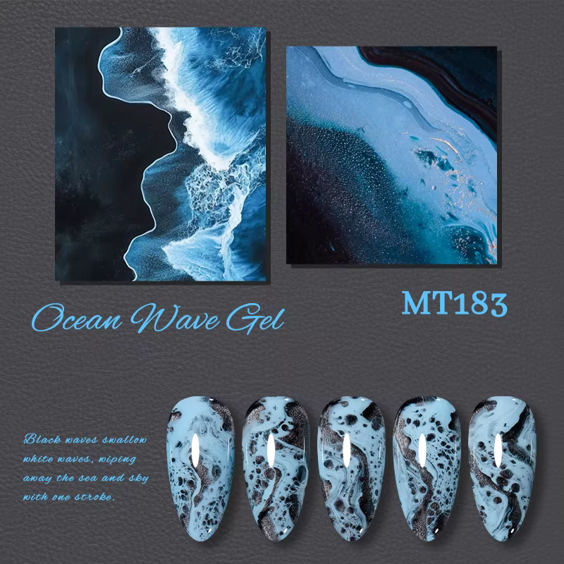 Vernis à ongles gel 7ml effet vague océanique, blanc laiteux, pour nail art DIY, gel semi-permanent 