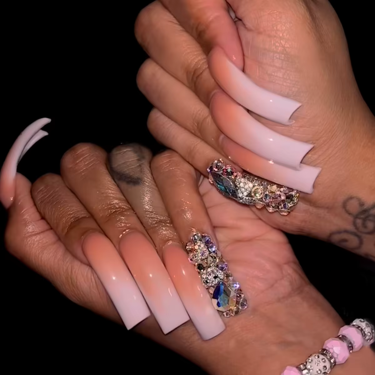 20 pièces mode courbe carré faux ongles Art Simple blanc français longs faux ongles ensembles fini r