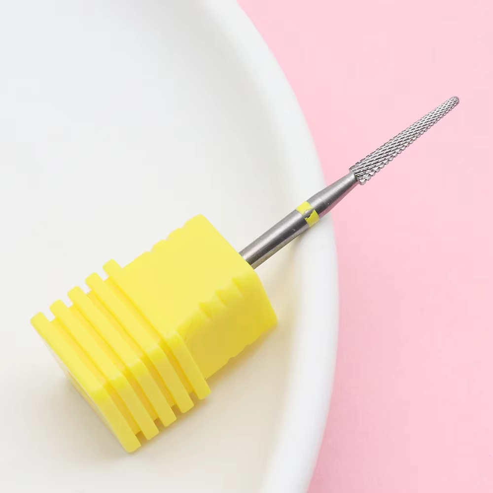 Forets à ongles en acier au tungstène pour pédicure, fraise en carbure pour limes à ongles, manucure