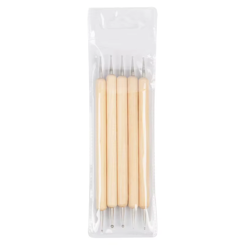 Perceuse à ongles en bois à double tête en acier inoxydable, stylo à barre, barre d'arrête, vernis à