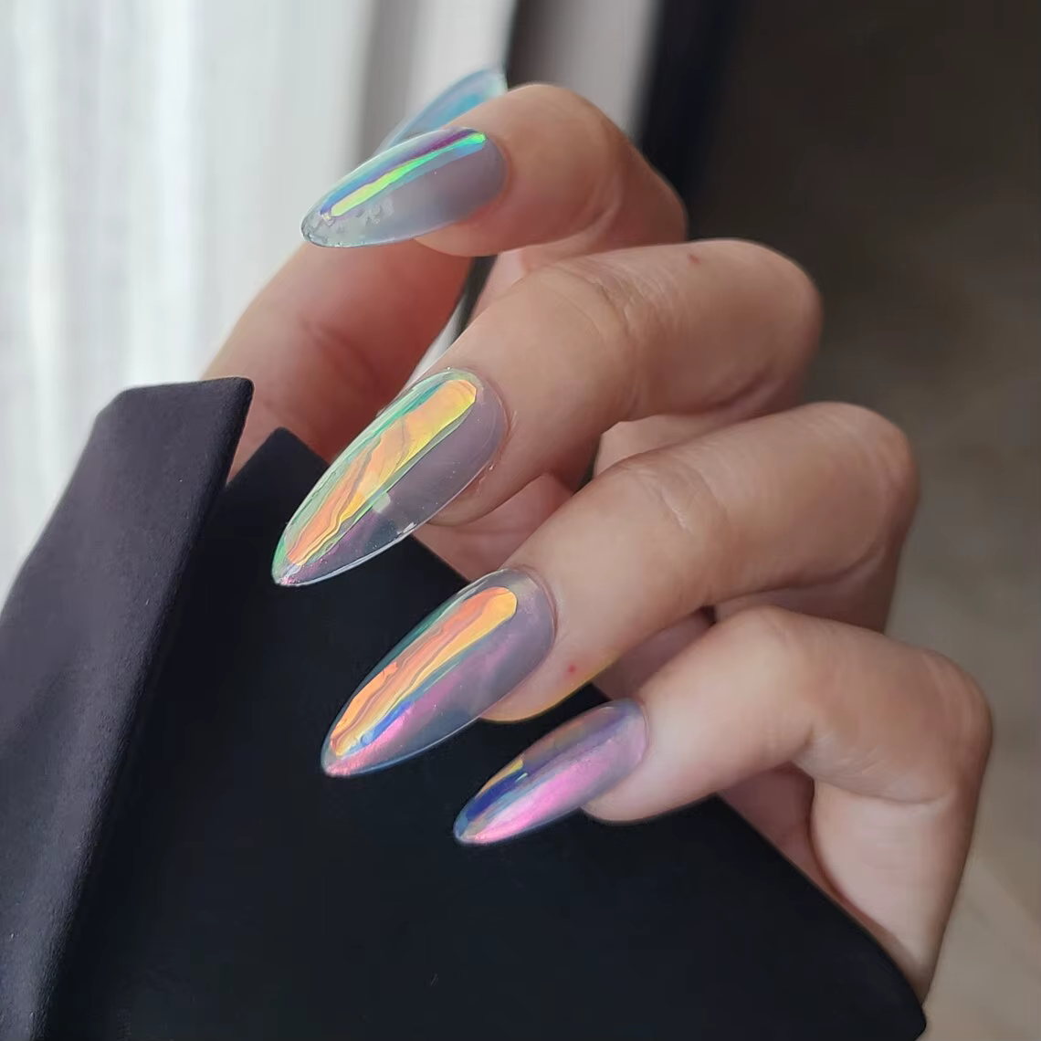 1 pot Chrome caméléon Aurora poudre à ongles effet métallique ongles paillettes Pigment miroir ongle