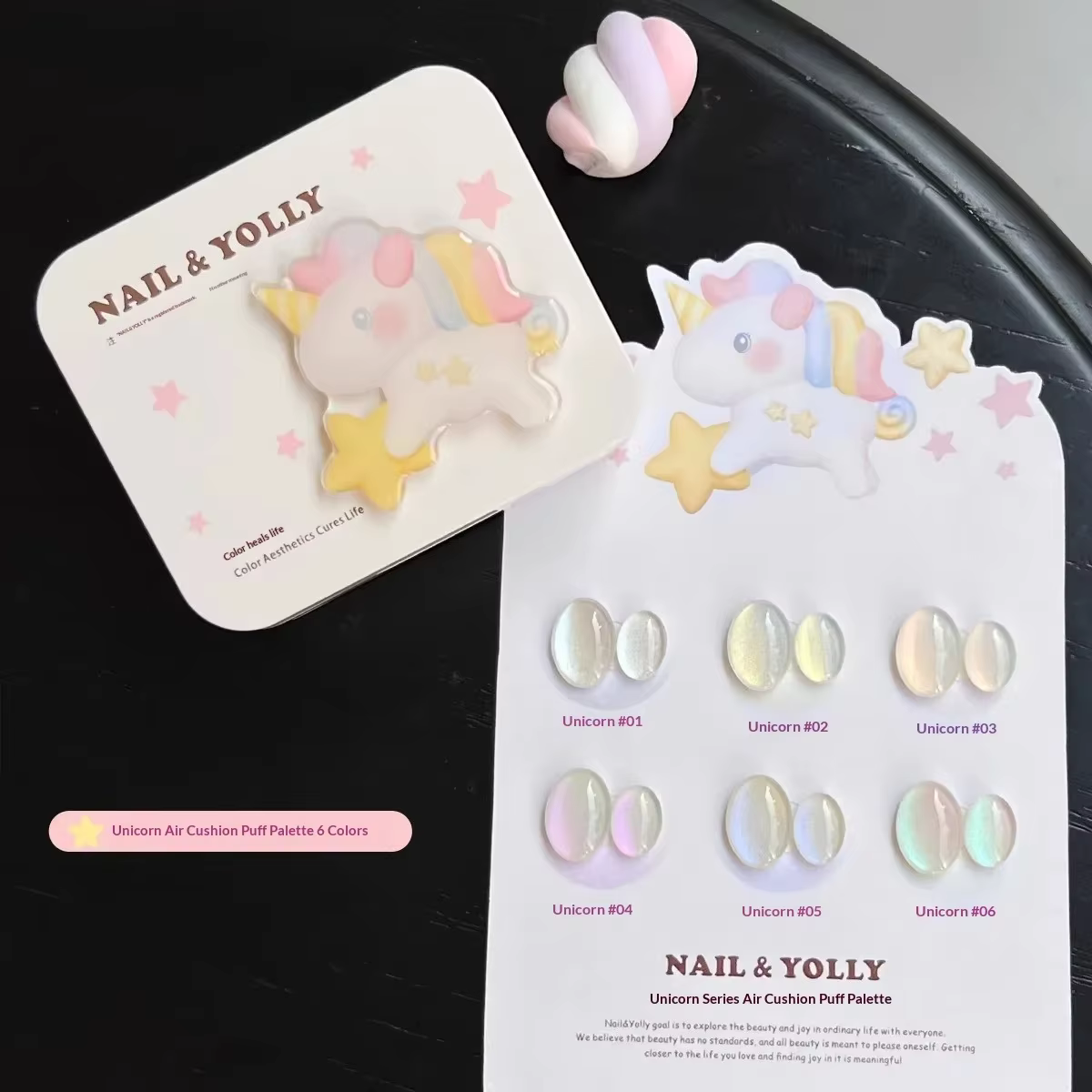 Gel de peinture UV/LED 6 couleurs Air Cushion Pat Pat pour ongles, dégradé rose, effet estompé, pour