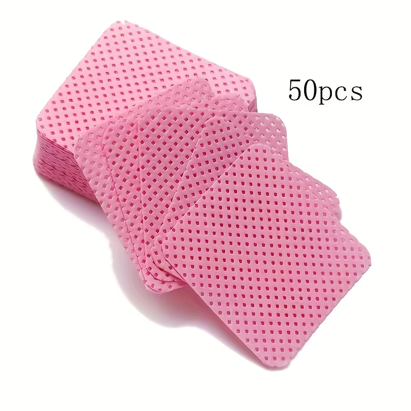 50 lingettes pour ongles sans peluches, super absorbantes, pour retirer le vernis gel, les extension
