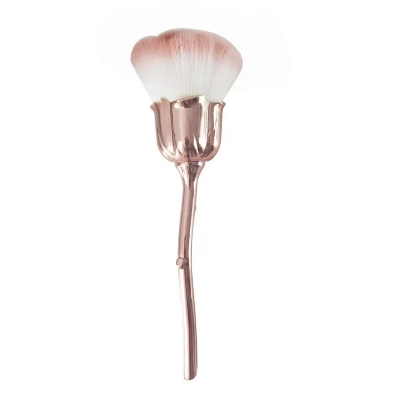 Brosse pour Nail Art, fleur Rose, pour enlever la poussière des ongles, acrylique, Gel UV, vernis, p