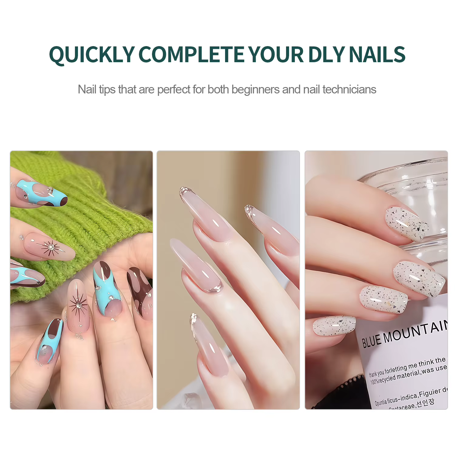 Nailpop – faux ongles épais de qualité professionnelle, Extensions acryliques de qualité Salon, four
