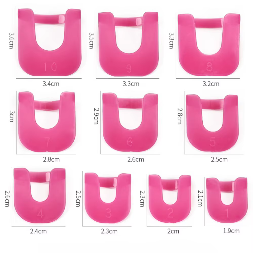 Bouclier de vernis en forme de courbe G, 26 pièces/ensemble, 10 tailles, protection des ongles, couv