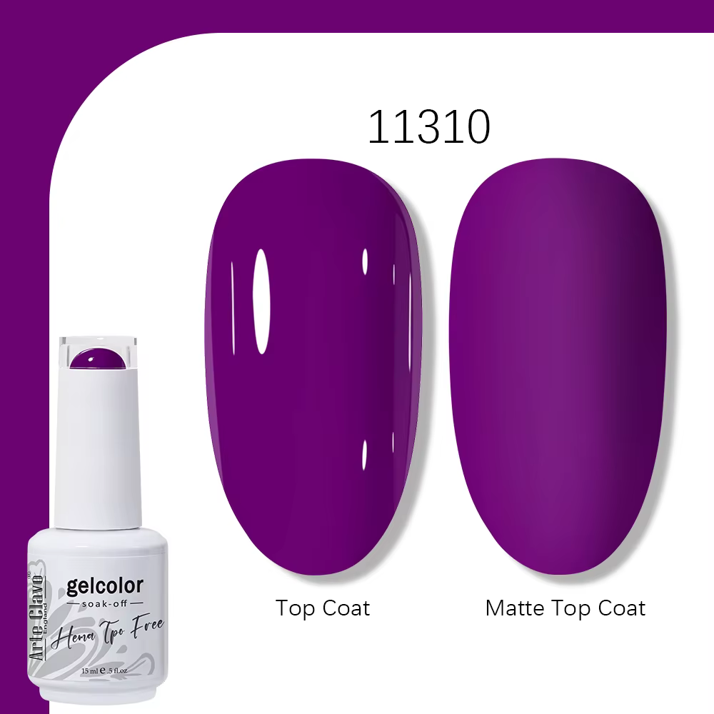 Vernis à ongles gel Arte Clavo 15ml, couleurs néon marron, bleu royal, rouge, vert, nude, vernis à o