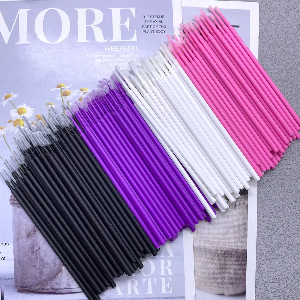 100/400 pièces Micro brosse jetable cils enlevant écouvillon Microbrosse Mascara baguettes applicate