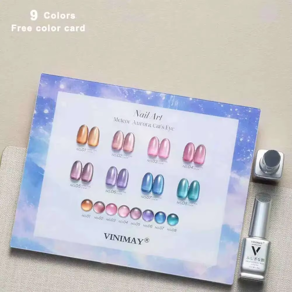 VINIMAY ColorSet Nouveauté Vernis à ongles gel magnétique effet œil de chat Vernis à ongles gel UV V