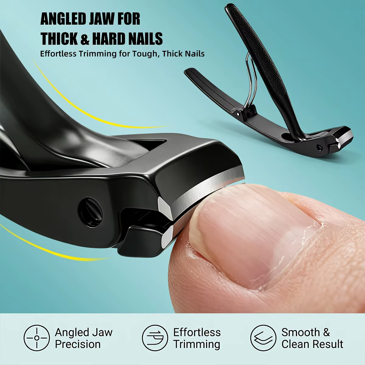 Coupe-ongles pour ongles incarnés ; Coupe-ongles en acier inoxydable à large ouverture pour ongles é